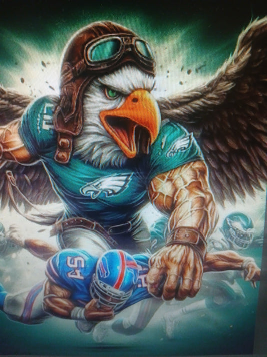 Eagles Mascot with Helmet