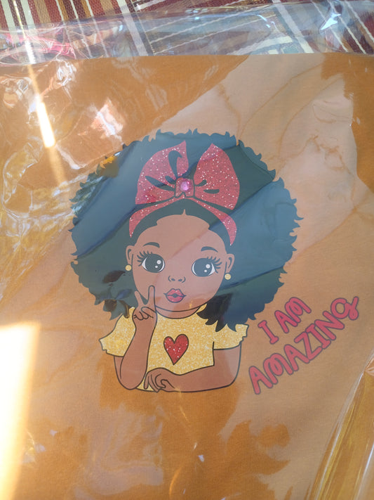 Tee Shirt Kid Girl I am Amazing