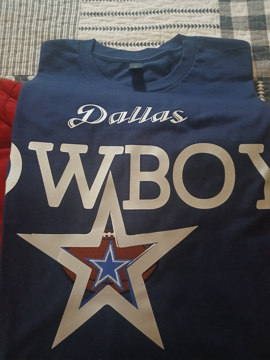 Cowboys Tee Shirt with Star short or long sleeve